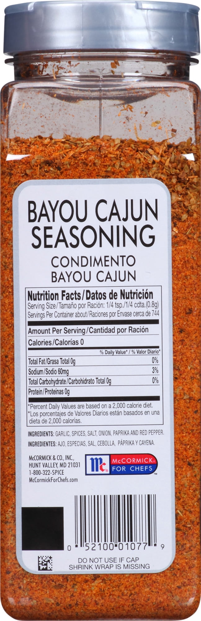 McCormick Culinary Bayou Cajun Seasoning, 21 oz - One 21 Ounce  Container of Cajun Seasoning Made With Aromatic Spices for Catfish,  Crawfish, Jambalaya and Gumbo : Everything Else