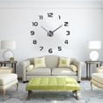 thumbnail image 3 of FRCOLOR wall clocks Big DIY Wall Clock Modern Simple Design Large Clocks Personality Acrylic Mirror Wall Clock Home Decor,16.14"X5.51"X3.15", 3 of 4