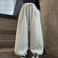thumbnail image 3 of XIYNBAOK Low Rise Pants Sweat Pants Trendy Pants Kids Wide Leg Sweatpants Kids Sweat Girls Baggy Sweatpants Toddler Girl Clothes 4t, 15-16 Years, 3 of 5