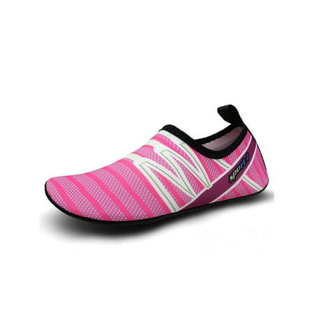 

Lumento Womens Mens Beach Shoe Quick Dry Aqua Socks Barefoot Water Sport Shoes Comfort Wading Sock Yoga Lightweight Swim Pink 5