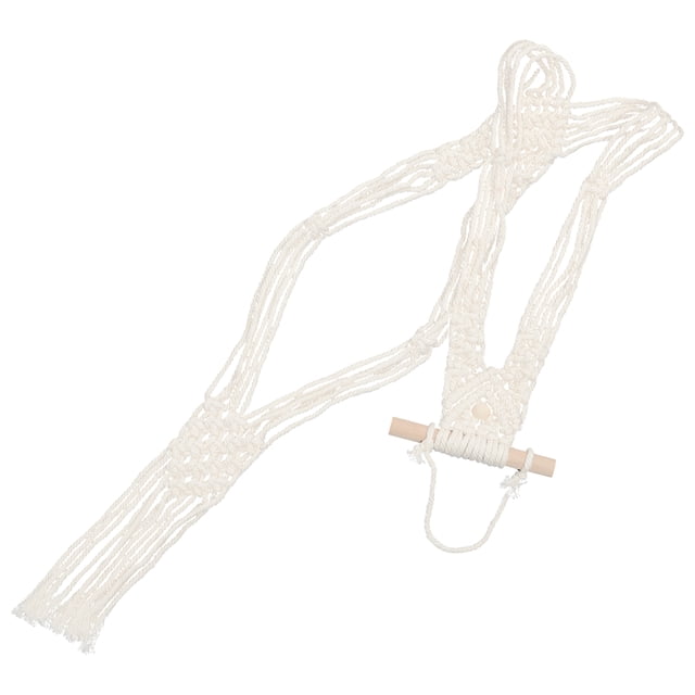 GOOHOCHY Colgador de sombrero de macramé multicapa, colgador de sombrero de estilo bohemio, soporte para exhibición de sombrero para colgar en la pared