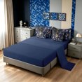 thumbnail image 5 of Manfei Rustic Duck Wildlife King Bedding, Contemporary Art Camouflage King Bed in a Bag, Navy, Blue Reversible, 7pcs, 5 of 6