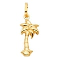 thumbnail image 1 of Precious Stars 14K Yellow Gold Polished Palm Tree Pendant - No Chain, Pendant Only, 1 of 3