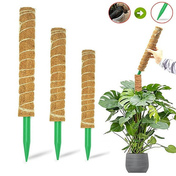 Visland Moss Pole Plant Stakes Supports for Potted Plants - Moss Stick for Climbing Plant Coco Coir Poles