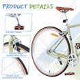 thumbnail image 5 of Meghna 700C Hybrid Bike Double Brake Single Speed for Unisex Adult Vintage Style Road Bicycle Green, 5 of 8