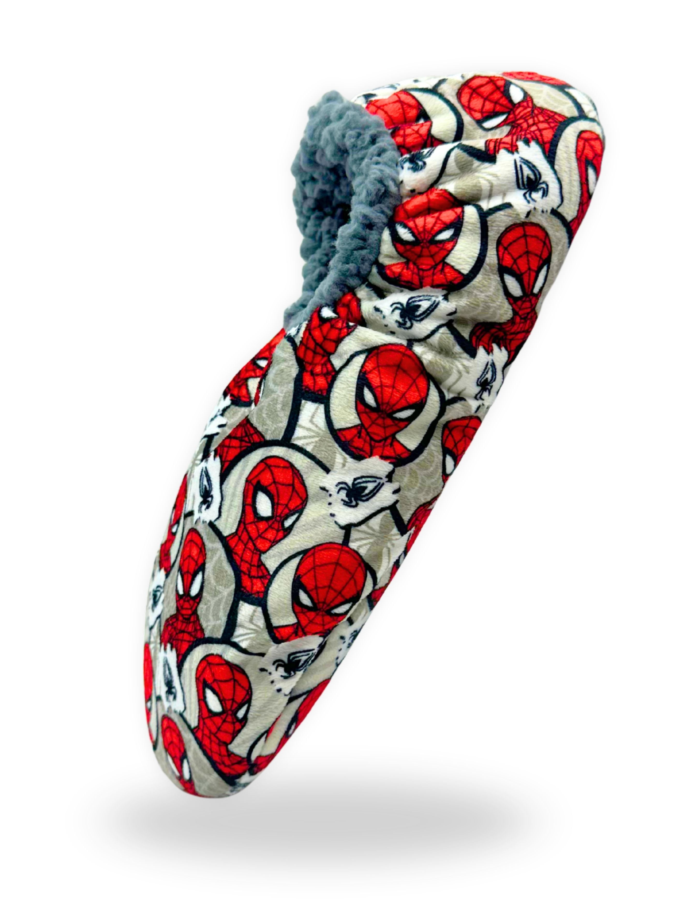 Spider-Man Men's Fuzzy Babba Slipper Socks, 1-Pack, Sizes M/L & L/XL