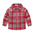 thumbnail image 3 of Esaierr 1-6 Years Boys Girls Plaid Shirt Tops for Baby Kids,Long Sleeve Cotton Shirt,Spring Fall Toddler Button Shirt, 3 of 9