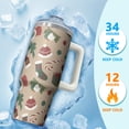 thumbnail image 4 of 30oz Christmas Tree Tumbler with Lid and Straw, Stainless Steel Cup with Handle Red Bowknot Travel Mug, Christmas Presents, 4 of 5