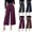 Purple, variant on SBYOJLPB Women's Wide-leg Pants Solid Color Loose Casual Comfortable High-waisted Trousers