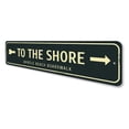 thumbnail image 4 of to The Shore Arrow Sign, Boardwalk Beach House Sign, Custom Boardwalk Location Sign, Beach Aluminum Decor - 4x18 inches, 4 of 4