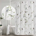 thumbnail image 4 of Sparrow Shower Curtain Set - Small 36" x 72" Washable Bathtub Curtain with 12 Hooks, Spring Birds on The Branches Vintage Country Waterproof Fabric Stall Shower Curtains for Bathroom/Bathtub Décor, 4 of 6
