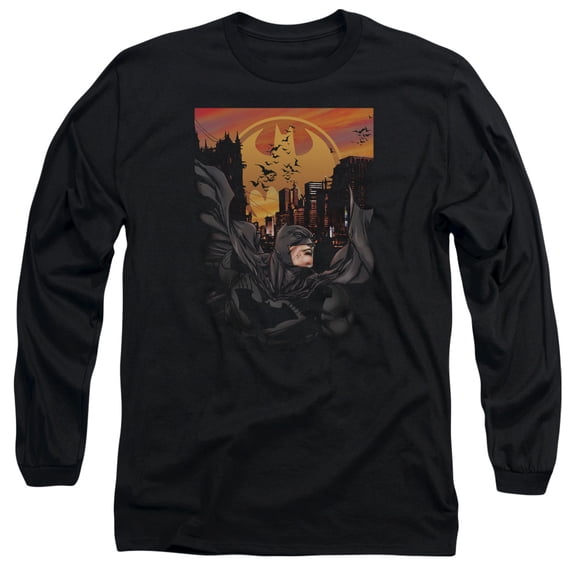 Batman Always On Call Long Sleeve Adult 18/1 T-Shirt Black
