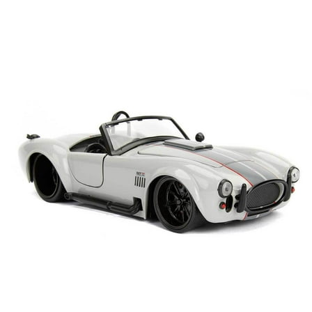 Big Time Muscle 1:24 1965 Shelby Cobra 427 S/C Die-cast Car White/Black Stripes Play Vehicles(Selections May Vary)