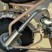 Mini Bike Exhaust Muffler Pipe with 3/4 Threaded For Mb200 GX160 GX200 196CC 212CC CT200U Mini Bike,Silver