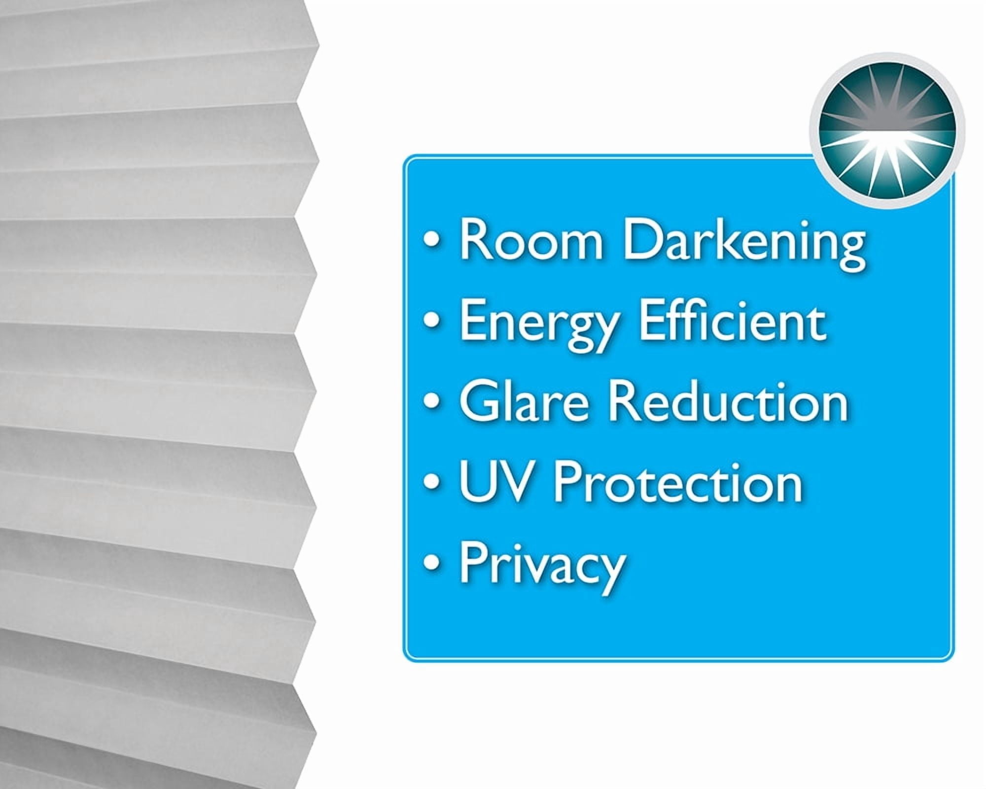 Redi Shade No Tools Original Room Darkening Pleated Paper Shade Gray, 36" W x 72" L, 6 Pack