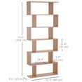 thumbnail image 3 of 76" 6 Tier S Shaped Bookcase Storage Bookshelf Display Unit Living Room, 3 of 10