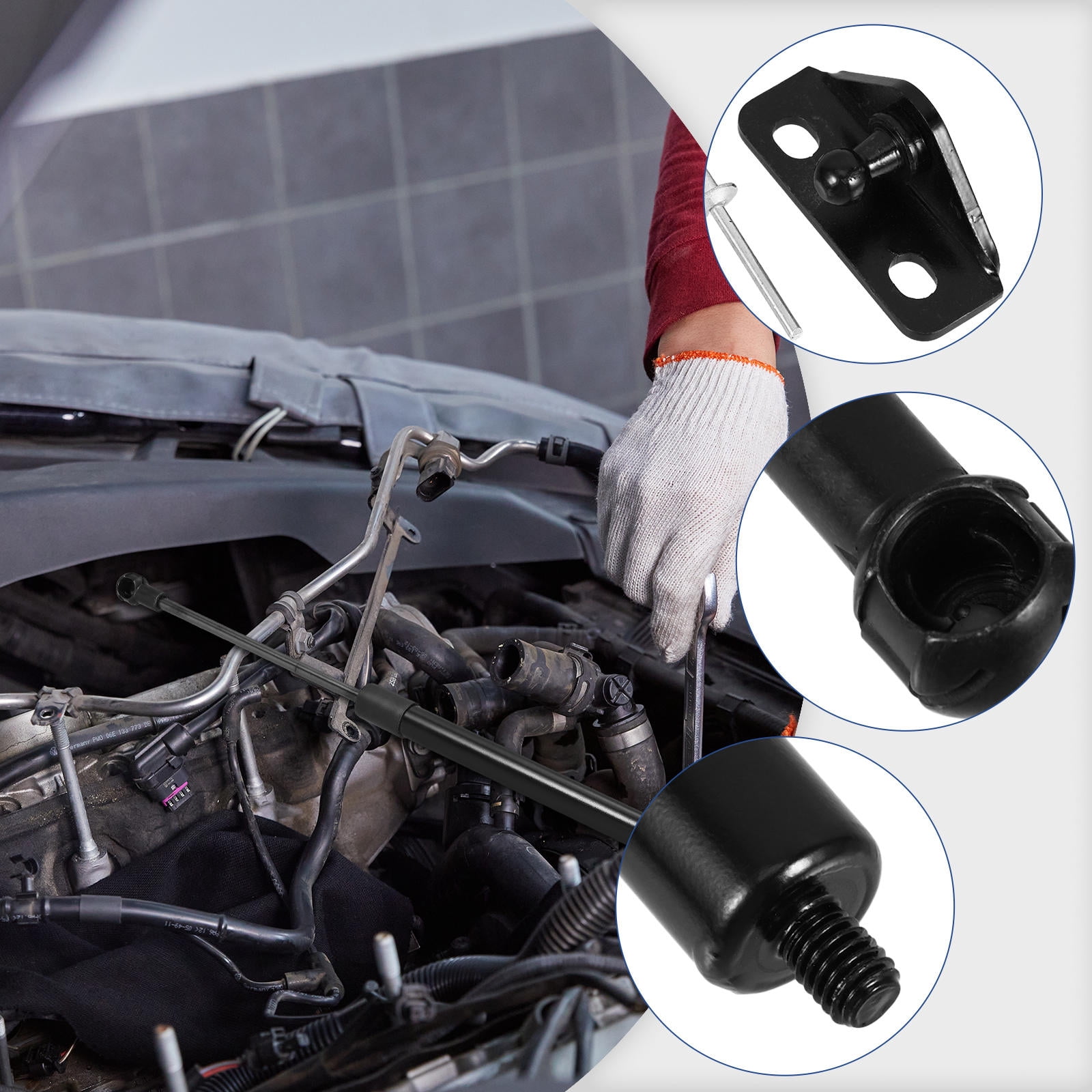 Pretyzoom Hydraulic Door Hinge Carbon Steel Vehicle Owners Automobile Use 2 Sets