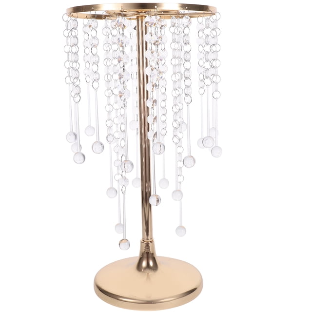 Centro de mesa de boda, jarrón decorativo para centros de mesa con cristales de araña, soporte de flores de Metal para boda