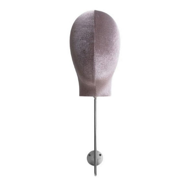 Cabeza de maniquí, modelo de sombrero, exhibición de cabeza, portátil, moderno, profesional, estante de almacenamiento para el hogar, salón y viajes, Gris