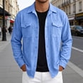 thumbnail image 2 of JAJAHO Mens Long Sleeve Button Up Shirts Jacquard Casual Pocket Comfortable Collared Solid Color Business Work Shirt Versatile Tops, 2 of 4