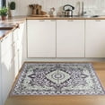thumbnail image 2 of Noahas 2x3 Indoor Outdoor Door Mat - Machine Washable Non-Slip Entrance Rug with Rubber Backing, Low Pile Washable Carpet for Front Door, Entryway, Home Decor - Purple, 2 of 7