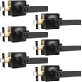 thumbnail image 1 of Matte Door Handles Interior Square Privacy Door Levers Matte Keyless Door Handle Interior Modern Straight Lever for Bedroom and Bedroom Reversible for Right/Left Side, 1 of 8