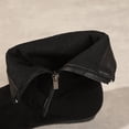 thumbnail image 5 of Plus Size Women's Mid-Calf Boots Fleece Lined Round Toe Side Zipper Flat Sole Warm Wide Calf Boots, 5 of 7