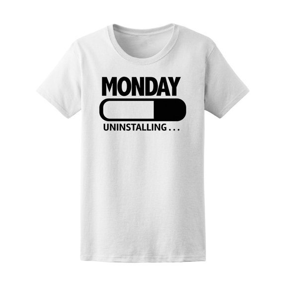 Progress Bar Uninstalling Monday Tee Women's -Image by Shutterstock
