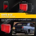 thumbnail image 3 of 2PCS Red Lens Rear Bumper Reflector Lights Tail Light Rear Light Brake Lights Backup Lights Reverse Light Turn Signal Lights Cover Shells  For 1967 Chevy Chevelle / Malibu No Bulb/Socket Included, 3 of 6