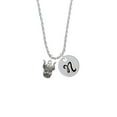 thumbnail image 2 of Delight Jewelry Silvertone Small Viking - Mascot Silvertone Script Initial Disc - N - Charm Necklace, 20"+3", 2 of 4