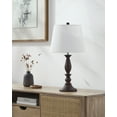 thumbnail image 6 of Livabliss Kauri Modern Accent Table Lamp, 22-inch, Dark Brown with Beige Shade, 6 of 6