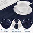 thumbnail image 4 of Uxcell 2Pack 10Ft Chiffon Table Runner 28 x 120 Inch Rustic Gauze Tablecloth Dark Blue, 4 of 6