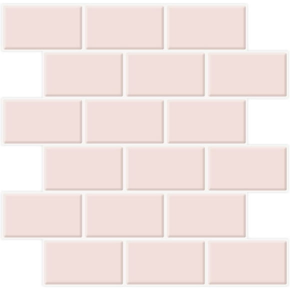 Self-adhesive wall tiles, thicker version, adhesive splashback for kitchen, bathroom, shower, 3D vinyl tile effect