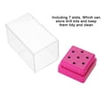 thumbnail image 4 of Nail Drill Bit Case  Nail Art Bit Tool  Nail File Bit Holder  Nail Drill Bit Organizer  Nail Drill Bit Holder 7 Slots Nail Drill Bit Case Holder Manicure Tool Organizer Displayer, 4 of 8