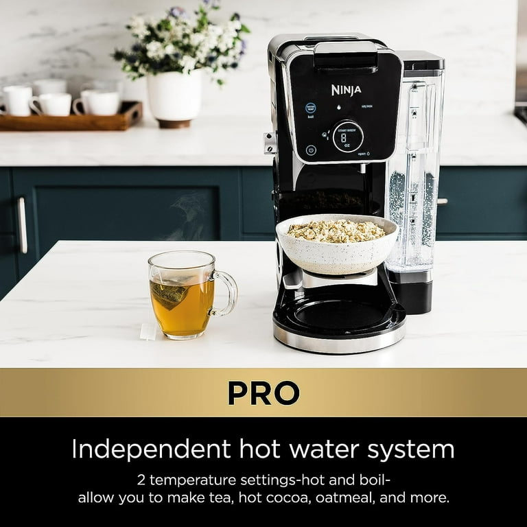 Ninja CFP301 DualBrew Pro Specialty 12-Cup Drip Maker with Glass Carafe,  Single-Serve Grounds, compatible with K-Cup pods, with 4 Brew Styles,  Frother & Separat…