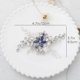 thumbnail image 3 of Wedding Hair Comb Blue Rhinestone Bridal Hair Accessories for Bride and Bridesmaids Wedding Hair Piece Silver, 3 of 4