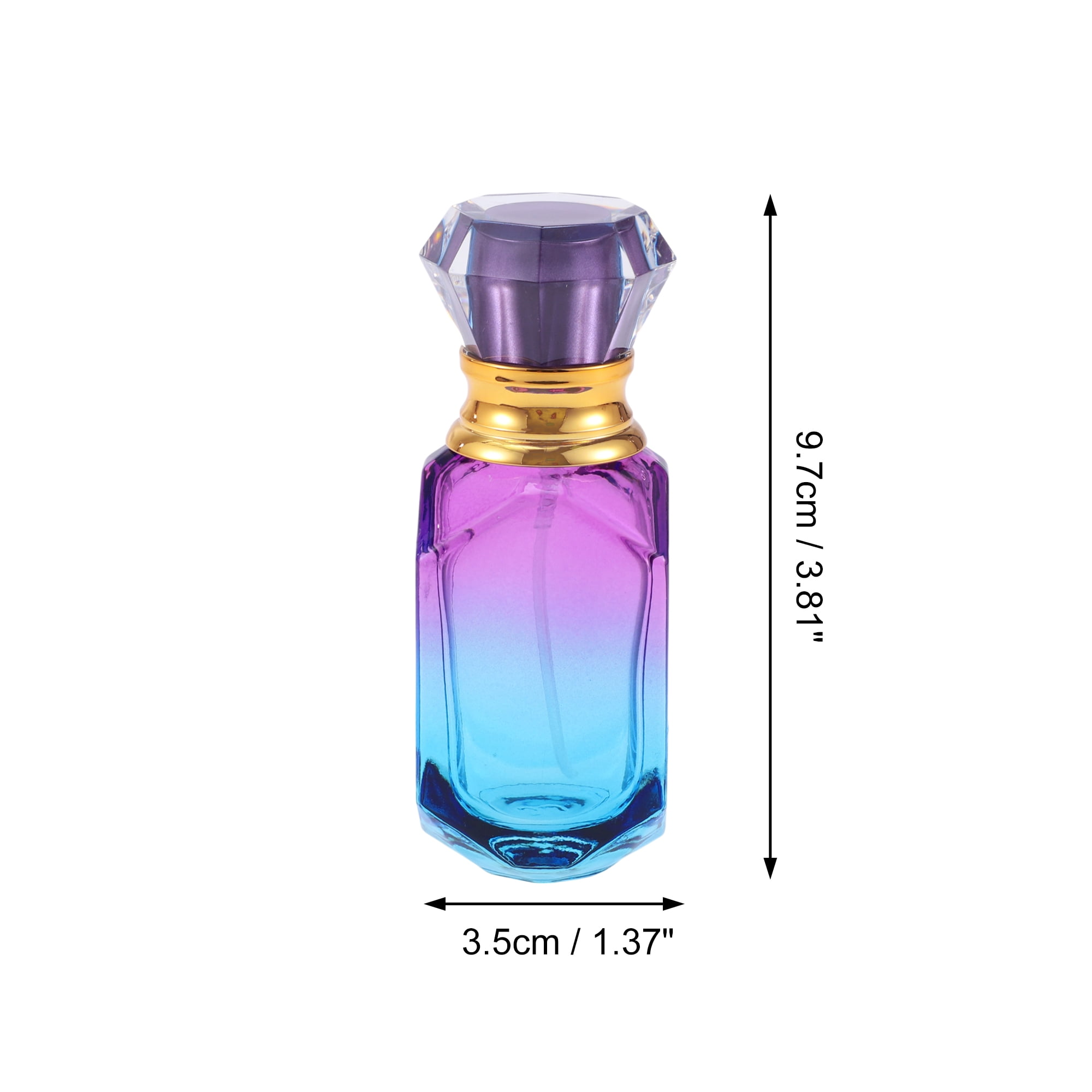 Unique Bargains Stylish Perfume Bottles Countertops 1.01oz 1 Pc Purple-Blue Gradient