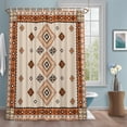 Bohemian Texture Shower Curtain for Bathroom, Abstract Vintage ...