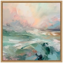 Amanti Art Pink Morning V Framed Canvas Wall Art Print