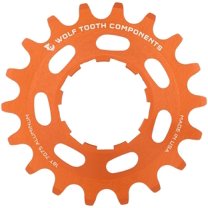 Wolf Tooth Single Speed Aluminum Cog - 18t, Compatible with 3/32" Chains, Orange