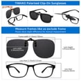 thumbnail image 5 of TINHAO Polarized Clip On Night Driving Glasses Yellow Lens Wear Over Prescription Glasses UV400 Protection Anti Glare, 5 of 7