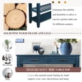thumbnail image 2 of 42'' solid wood buffet sideboard in mid-century style with 2 storage drawers and 2 tiers shelves for multi - purpose use and easy setup, 2 of 5