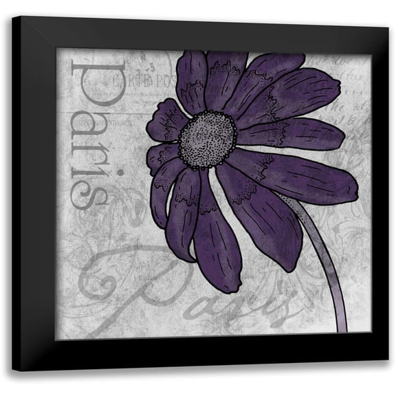 Grey, Jace 12x12 Black Modern Framed Museum Art Print Titled - Paris plum
