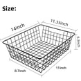 thumbnail image 6 of Large Wire Storage Basket - 2Pack Premium Metal Storage Organizer Basket,Storage Bin & Décor for Bathroom, Closet, Pantry, Under Sink, Toy, Shelf, Kitchen, Garage, & Nursery Organization,Black, 6 of 9
