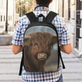 thumbnail image 5 of Uemuo Yak Printed Durable 17-inch Student Backpack - Lightweight, Waterproof, Adjustable Straps, Ideal for School, Work, Travel, 5 of 5