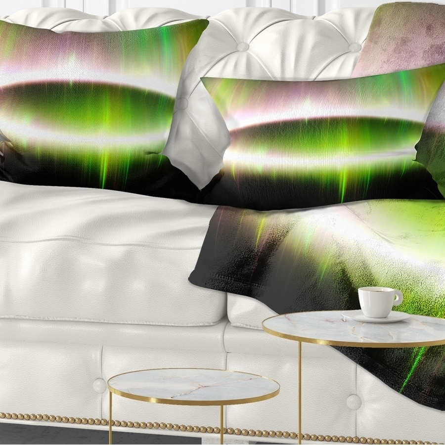 Design Art Designart Beautiful Green Northern Lights Abstract