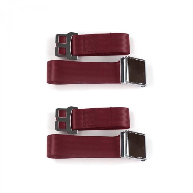 Ford Fairlane 1970 Airplane 2pt Charcoal Lap Bucket Seat Belt Kit - 2 Belts