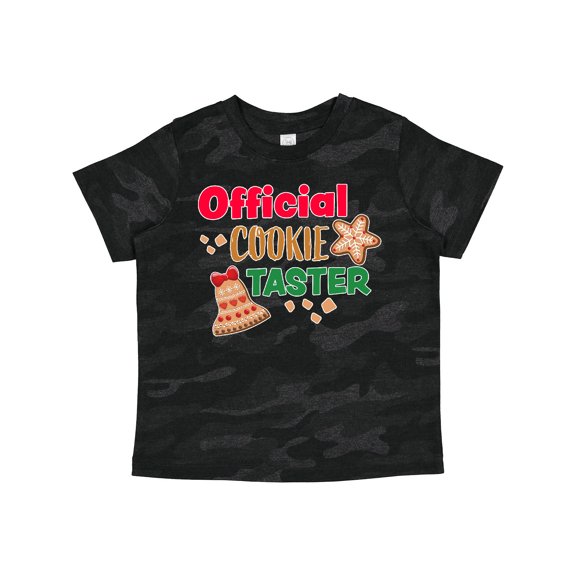 Inktastic Christmas Official Cookie Taster with Bell and Star Cookie Boys or Girls Toddler T-Shirt