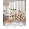 thumbnail image 7 of Fall Shower Curtain Sunflower Daisy Flower Bathroom Curtains with Hooks, Waterproof Fabric Orange Autumn Leaves Plant Thanksgiving Bath Shower Curtains Set for Bathroom Bathtubs Decor 36x72 Inch, 7 of 7