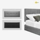 thumbnail image 3 of Cabecera Colgable Cama Individual Gris Onstore, 3 of 10